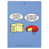 Funny Cheese Lover Cartoon Klembord (Achterkant)