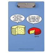 Funny Cheese Lover Cartoon Klembord (Voorkant)