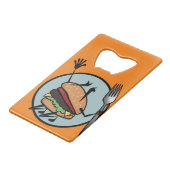 FUNNY CHEESEBURGER CREDIT CARD BOTTTLE OUVRIER (Devant Angle)