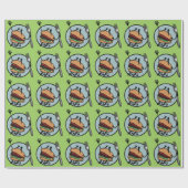 FUNNY CHEESEBURGER MATTE WRAPPING PAPIER (Vlak)