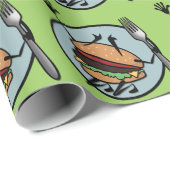 FUNNY CHEESEBURGER MATTE WRAPPING PAPIER (Rol Hoek)