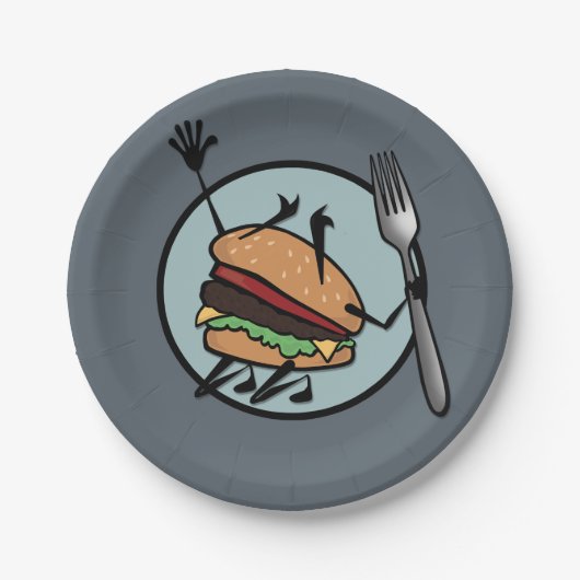 FUNNY CHEESEBURGER PAPIER BORD (Voorkant)