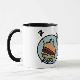 FUNNY CHEESEBURGER RINGER MUG