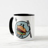 FUNNY CHEESEBURGER RINGER MUG (Devant gauche)