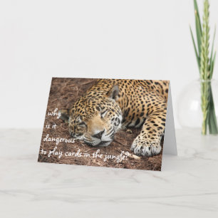 Funny Cheetah card, customize for any occasion Feestdagen Kaart