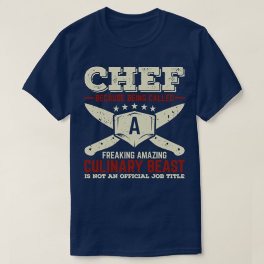 Funny Chef De Cuisine Cook Gift T-shirt (Design voorkant)