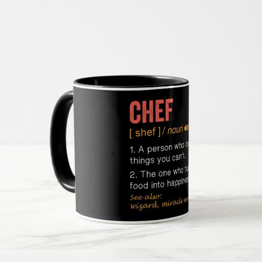 Funny Chef Definition Mok (Voorkant links)