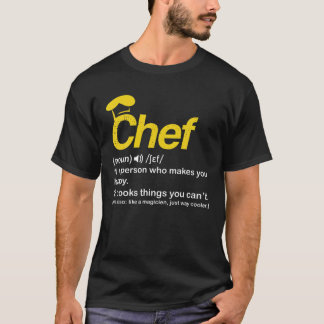 Funny Chef Definition T-shirt Cook Cooking Gifts f