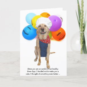 Funny Chef Dog/Lab Birthday Kaart