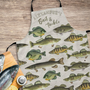 Funny Chef Fisherman Bass Fish Custom Willife Schort