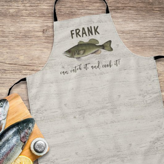 Funny Chef Fisherman Bass Fish Custom Willife Schort