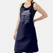 Funny Chef Hourly Rate Navy Blue Apron Schort (Insitu)