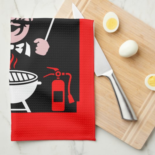 Funny Chef Hurdy Gurdy Theedoek (Quarter Fold)