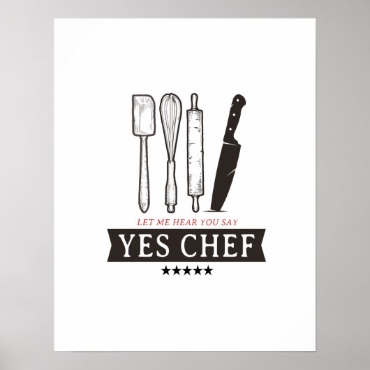 Funny chef qoutes poster (Voorkant)