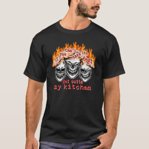 Funny Chef Skulls: Als je de hitte niet kunt nemen T-shirt