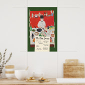 Funny Chef Specials Poster Retro Food Pun Kitchen (Keuken)