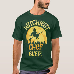 Funny Chef Witch Halloween Humor 900 T-shirt