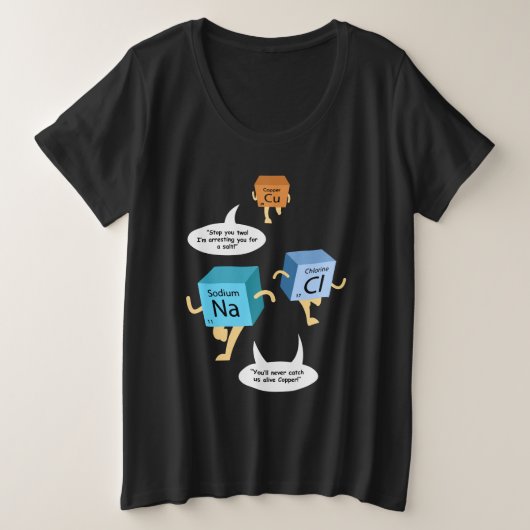 Funny Chemical Elements Chemistry Teacher Grote Maat T-shirt (Design voorkant)