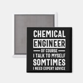 Funny Chemical Engineer Magneet (Voorkant / Achterkant)