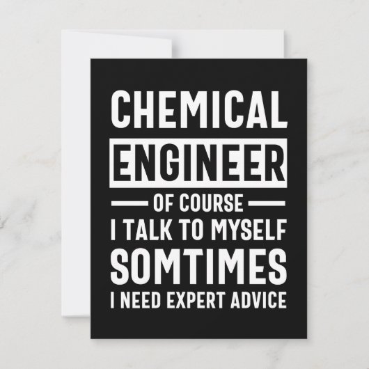 Funny Chemical Engineer Save The Date (Voorkant)