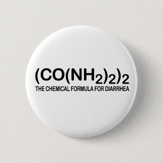 Funny Chemical Formule voor Diarree Button