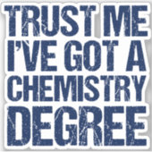 Funny Chemistry Afstuderen Sticker (Voorkant)