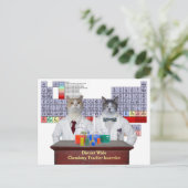 Funny Chemistry Cats Briefkaart (Staand voorkant)