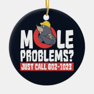 Funny Chemistry Formula Mole Problem Science Gag Keramisch Ornament