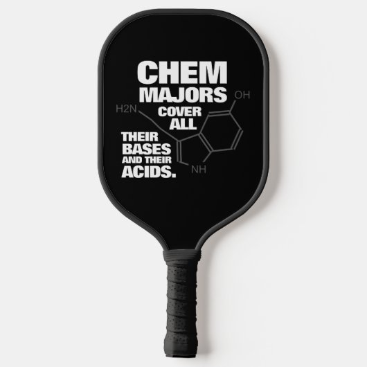 Funny Chemistry Majors Hoesje hun bassen ... Pickleball Paddle (Achterkant)
