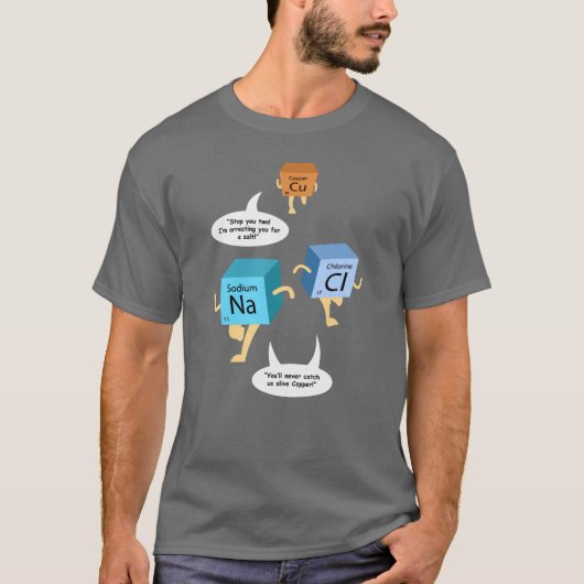 Funny Chemistry Periodic Table Pun T-Shirt (Voorkant)