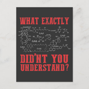 Funny Chemistry Teacher Chemist Student Formule Briefkaart