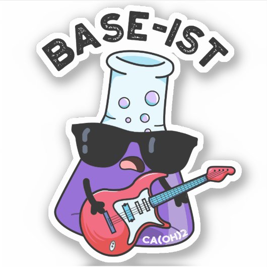 Funny Chemistry-woordspeling op de basislijst Sticker (Voorkant)
