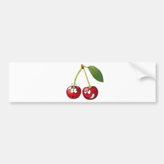 Funny Cherries met gezichten die naar elkaar kijke Bumpersticker