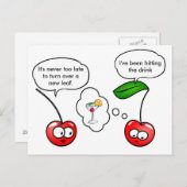 Funny Cherry Puns Joke Briefkaart (Voorkant / Achterkant)