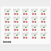 Funny Cherry Puns Joke Vierkante Sticker (Vel)
