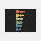 Funny Chess Eces Board Game Lover Player Themed Ch Fleece Deken (Voorkant (Horizontaal))