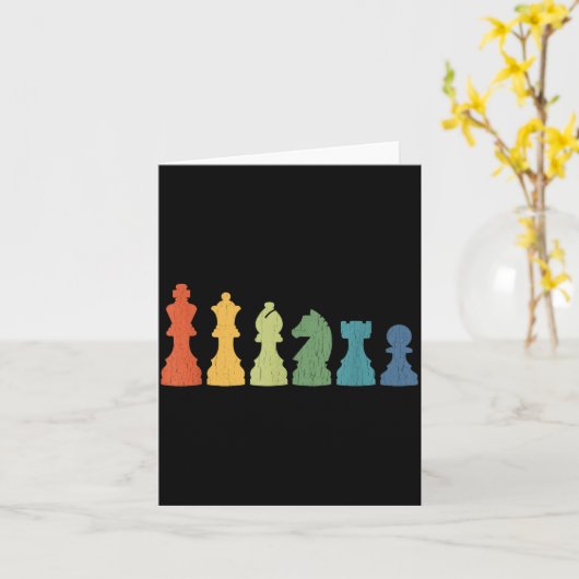 Funny Chess Eces Board Game Lover Player Themed Ch Kaart (Gele Bloem)