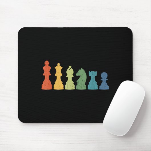 Funny Chess Eces Board Game Lover Player Themed Ch Muismat (Met muis)