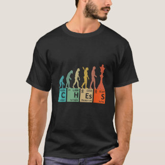 Funny Chess Evolution Gaming sets Periodic Table E T-shirt