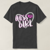 Funny Chess Girl Heart Chess T-shirt (Design voorkant)