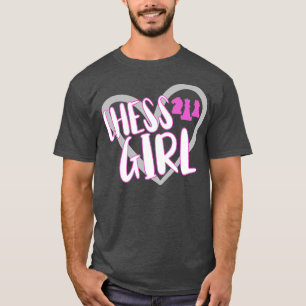 Funny Chess Girl Heart Chess T-shirt