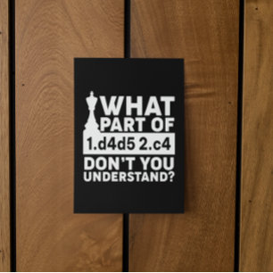 Funny Chess Move Black en White Briefkaart