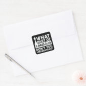 Funny Chess Move Black en White Vierkante Sticker (Envelop)