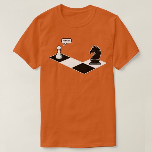 Funny Chess Pawn and Knight japanese style Nani 20 T-shirt (Design voorkant)
