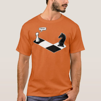 Funny Chess Pawn and Knight japanese style Nani 20 T-shirt