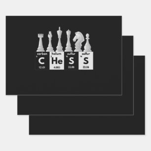 Funny Chess Player Game Board Periodic Table Gift Inpakpapier Vel