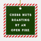 Funny Chess Player Keramisch Ornament (Achterkant)