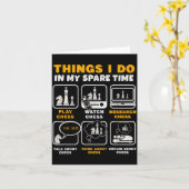 Funny Chess Player Things I Do In My Spare Time Kaart (Gele Bloem)