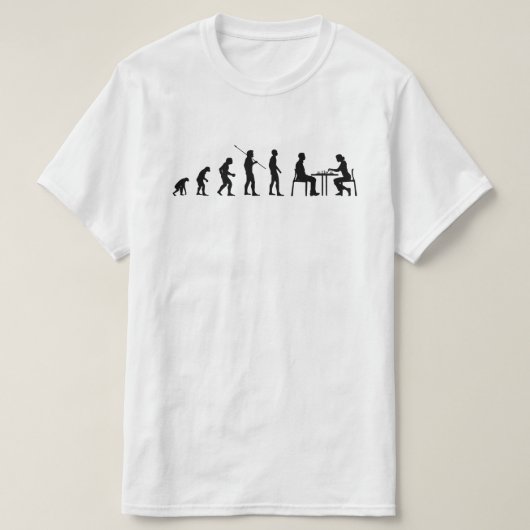 Funny Chess Players Mankind Evolution Parody Bv T-shirt (Design voorkant)