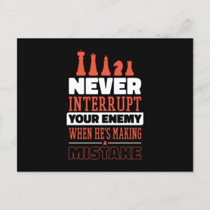 Funny Chess Quote Chess Player Briefkaart